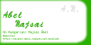 abel majsai business card